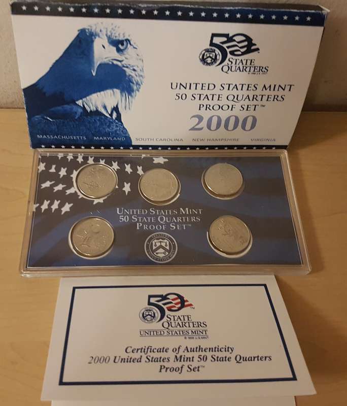 2000 US Mint 50 State Quarters Proof Set