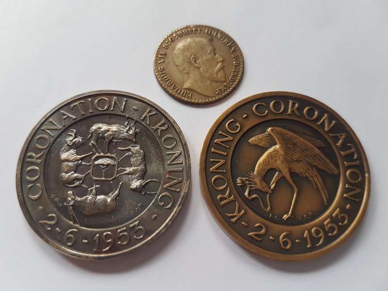 Coronation Tokens Silver and  Bronze