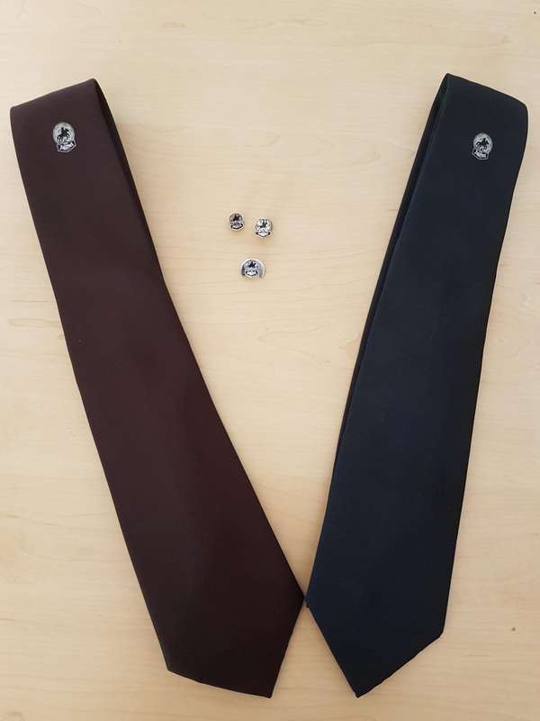 Rapportryers Ties and Pins Plus Variety of Army Ribbon Bars and Badges