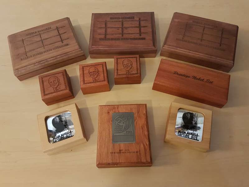 Lot of Coin Wood Boxes (mixed sizes)