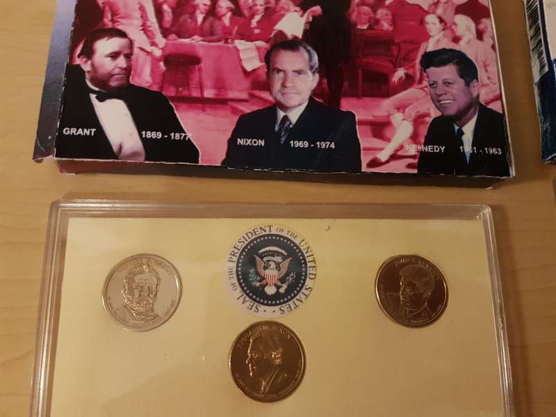 US Mint Presidential $1 Coin Proof Set (Kennedy / Nixon) Plus 2003 50-State Quarters Proof Set