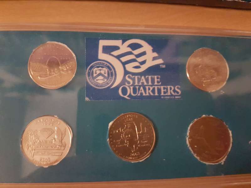 US Mint Presidential $1 Coin Proof Set (Kennedy / Nixon) Plus 2003 50-State Quarters Proof Set