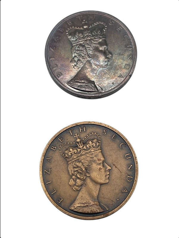 Coronation Tokens Silver and  Bronze