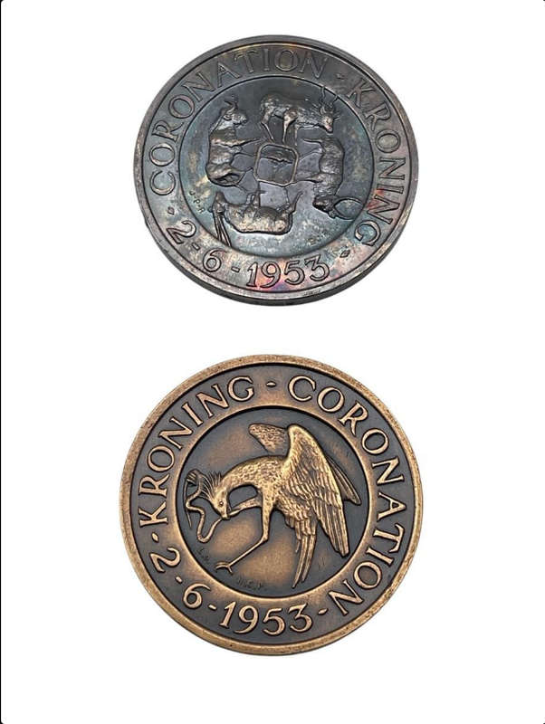 Coronation Tokens Silver and  Bronze