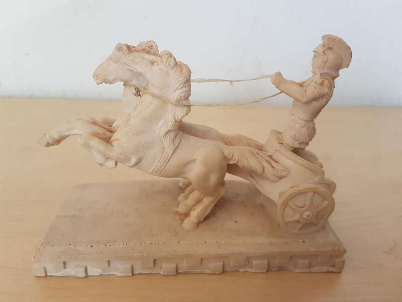 3 x Vintage Roman Chariot Sculptures (bid for all)