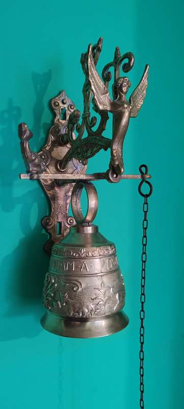 Beautiful Vintage brass wall mounted Monastery Bell