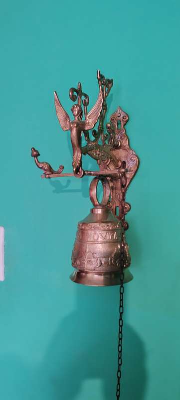 Beautiful Vintage brass wall mounted Monastery Bell