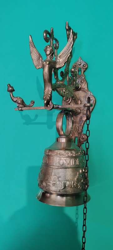 Beautiful Vintage brass wall mounted Monastery Bell