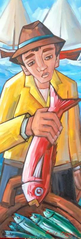 Emile Cronje Unframed 90 x 34 cm