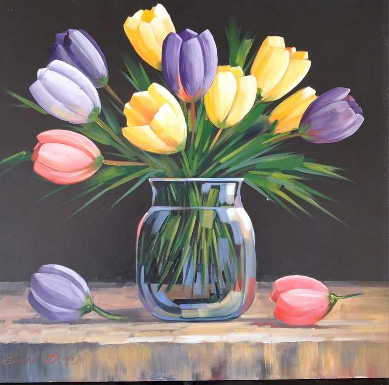 Emile Cronje Unframed 60 x 62 cm