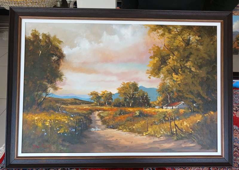 Stan Polson FRAMED( UNFRAMED SIZE 62.5 X 93.5 CM)