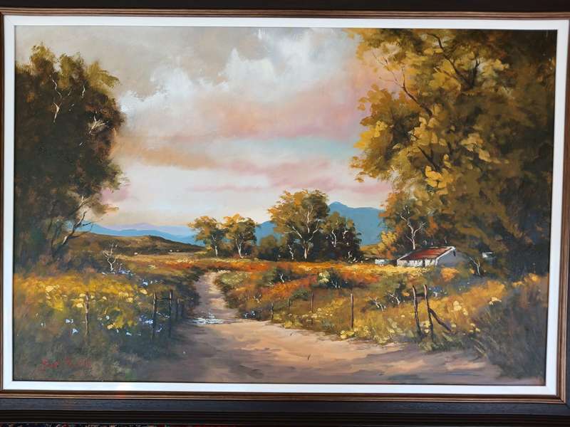 Stan Polson FRAMED( UNFRAMED SIZE 62.5 X 93.5 CM)
