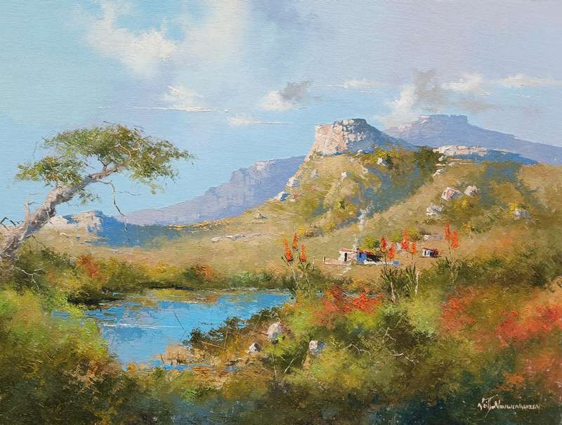 Neil janse Van Nieuwenhuizen Oil on Canvas on Board 60 x 45 cm