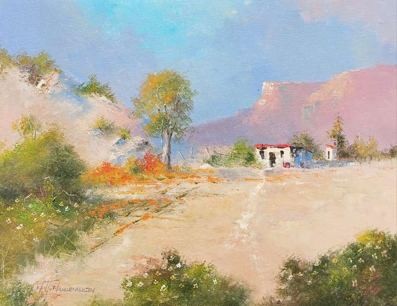Neil janse Van Nieuwenhuizen Oil on Canvas on Board 40 x 35 cm