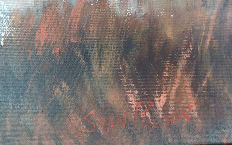 Stan Polson FRAMED OIL on STRETCHED CANVAS (UNFRAMED SIZE 60 X 45 CN