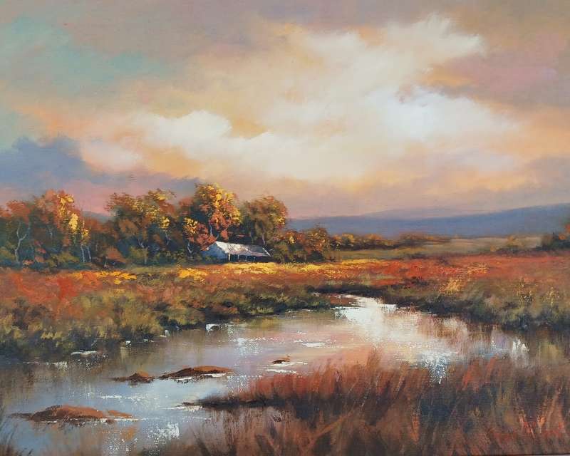 Stan Polson FRAMED OIL on STRETCHED CANVAS (UNFRAMED SIZE 60 X 45 CN