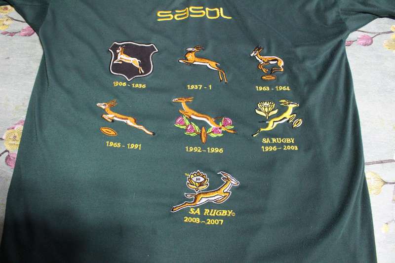 VERY RARE!!! Collectable 1906 - 2007 Embroidered Springbok Rugby Shirt. Size L
