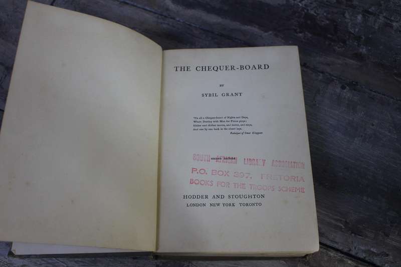 The Chequer Board (Sybel Grant) 2nd Edition. Sircra 1915-1925 WW1 era. Printers by His Majesty