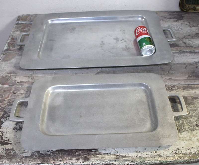 2 Beautiful & Heavy Silver Tray's. Made in India. Ideal for decor or functions.