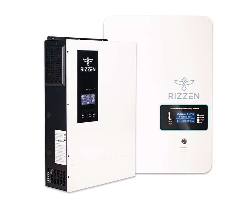 Rizzen 5kVa Hybrid Inverter & 5.12kWh LiFePo4 Battery Combo