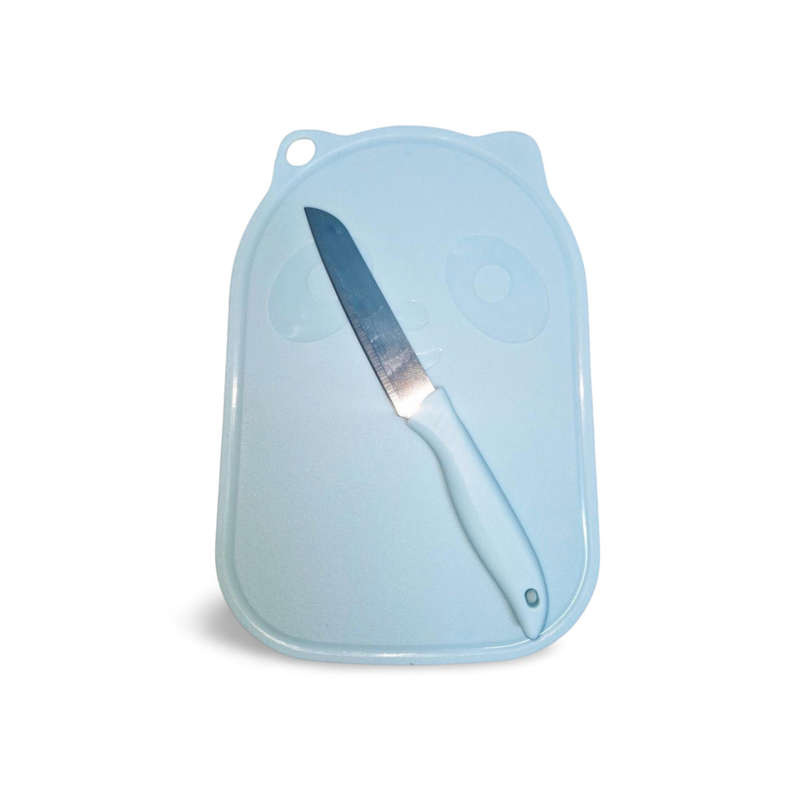 (Open Box) Kitchen Set - 5-Piece - Knife, Scissors, Peeler, 6 Serving Forks and Cutting Board (Blue)