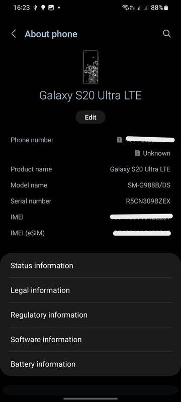 Samsung Galaxy S20 Ultra (128gb + 12gb)