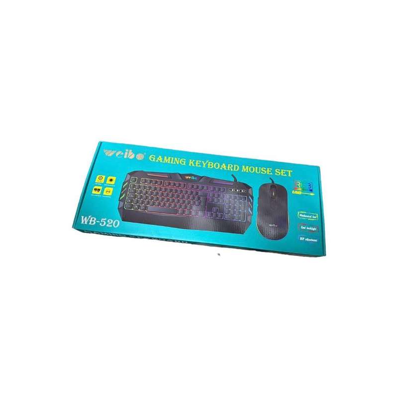 Weibo WB-520 RGB Illuminated Gamer Keyboard + USB Mouse