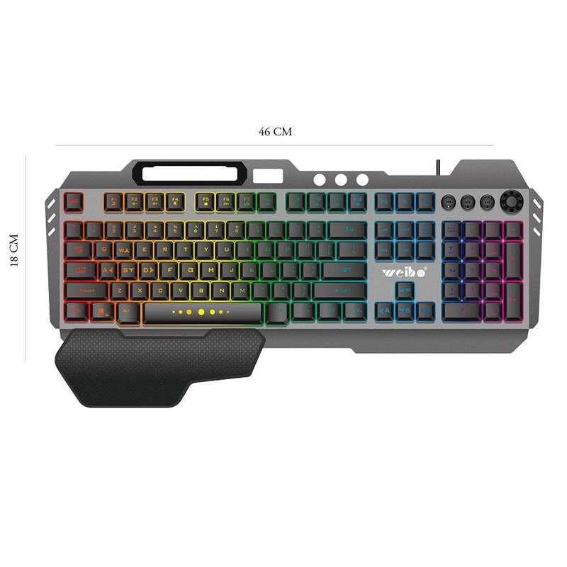 Weibo WB-590 Wired USB Gaming Keyboard  (Black)