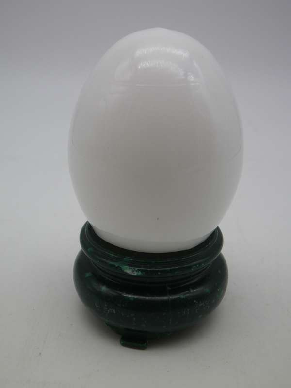 Vintage AVON, milk glass egg shaped perfume bottle.