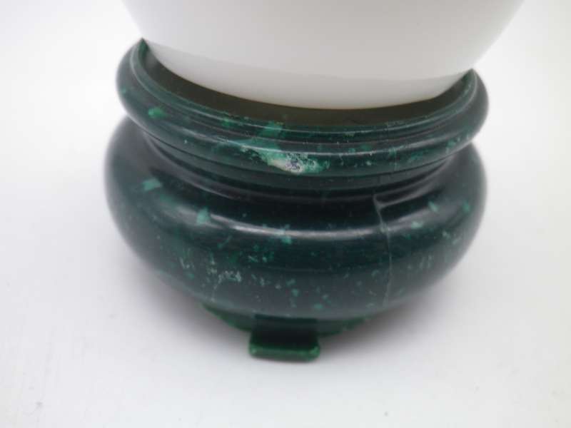 Vintage AVON, milk glass egg shaped perfume bottle.