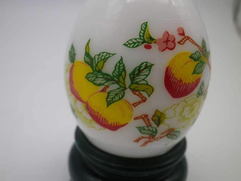 Vintage AVON, milk glass egg shaped perfume bottle.