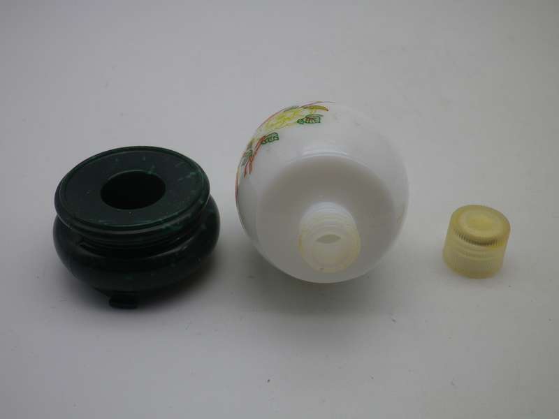 Vintage AVON, milk glass egg shaped perfume bottle.
