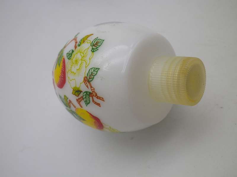 Vintage AVON, milk glass egg shaped perfume bottle.