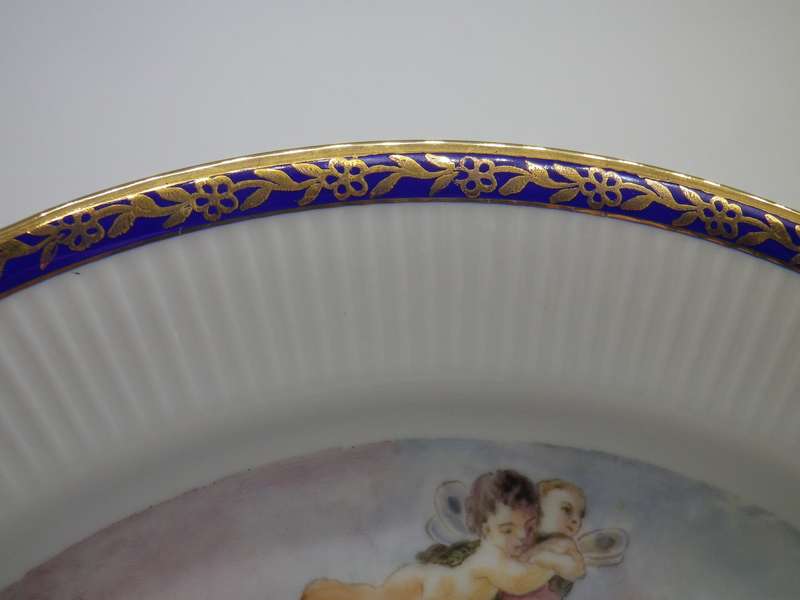 Beautiful Hand painted Display plate. Chodziez Poland. Tiepolo's Zeffiro & Flora. 24cm