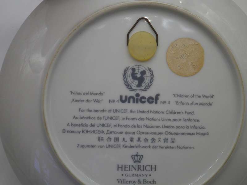 UNICEF CHILDREN OF THE WORLD Vintage '80s Villeroy & Boch MALAYSIA Collector's plate