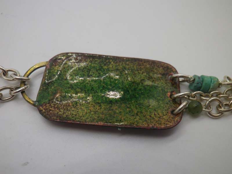 Egyptian Silver, Copper Brass & semi precious stones Designer Necklace.