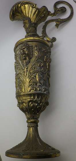 Italian Baroque Style Vintage Metal Ewer. Opens to become a chalice 41.5 cm tall
