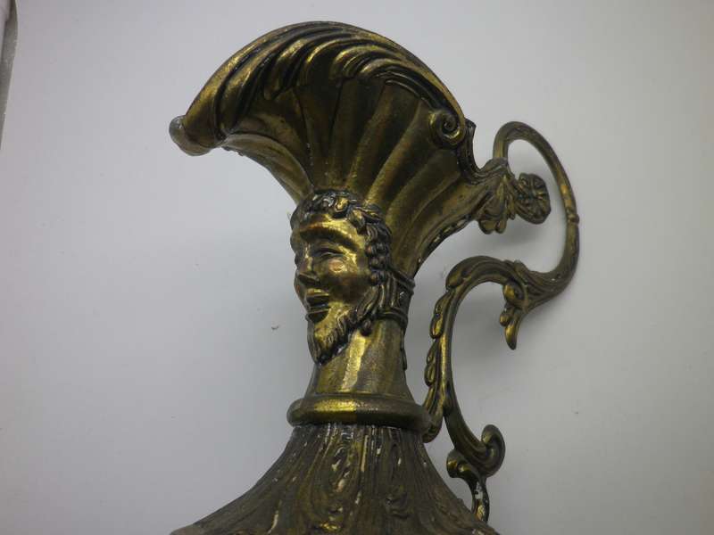 Italian Baroque Style Vintage Metal Ewer. Opens to become a chalice 41.5 cm tall