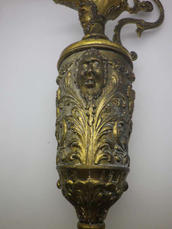 Italian Baroque Style Vintage Metal Ewer. Opens to become a chalice 41.5 cm tall