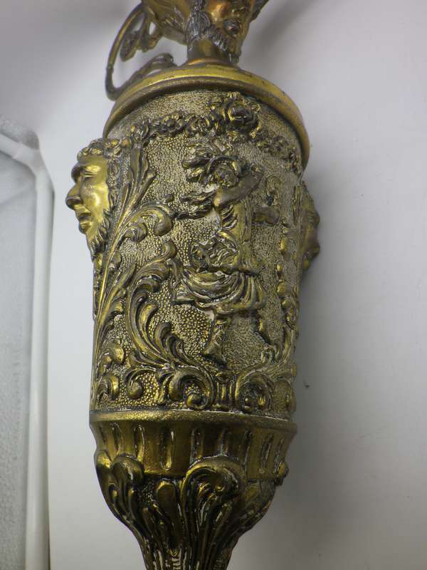 Italian Baroque Style Vintage Metal Ewer. Opens to become a chalice 41.5 cm tall