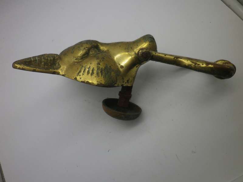 Large Vintage WOLF Door knocker! Brass plated Cast Metal. Dramatic