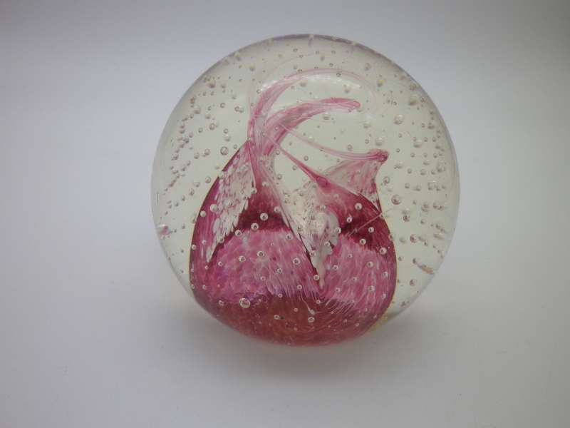 Vintage CAITHNESS, Scotland Glass Paper Weight "CAULDRON"