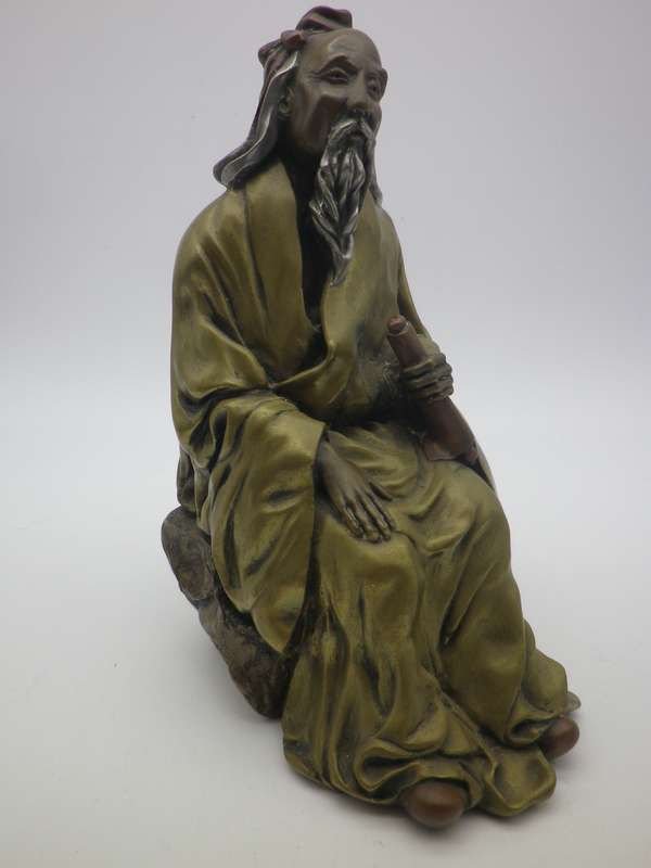 GIOVANNI SCHOEMAN famous SA sculptor, 1978 Mixed Metal Composite Cold Cast Figurine of Lao Yu