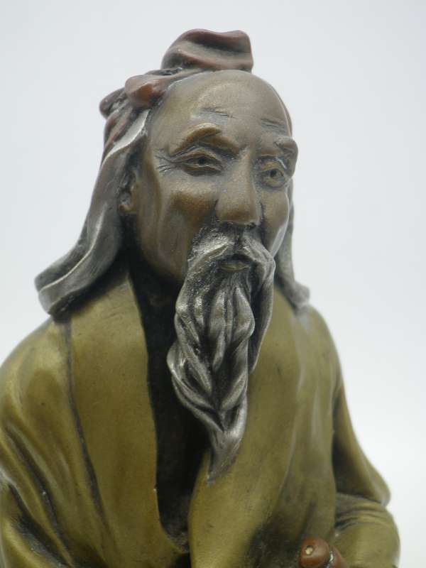 GIOVANNI SCHOEMAN famous SA sculptor, 1978 Mixed Metal Composite Cold Cast Figurine of Lao Yu