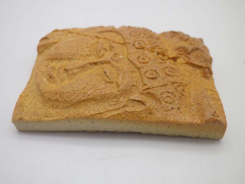 EXQUISITE Miniature Handmade Porcelain Tile by FAMOUS SA ARTIST JOHN BAUER 10 on offer!! (No: 9)