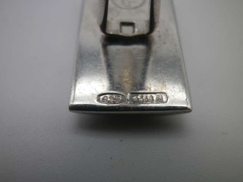 Sterling Silver & enamel cufflinks. Good Quality.  19.4g 2.4 x1.4