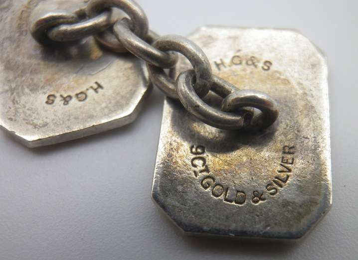 Vintage Henry Griffin & Sons 9ct Yellow Gold over Sterling Silver Cufflinks.