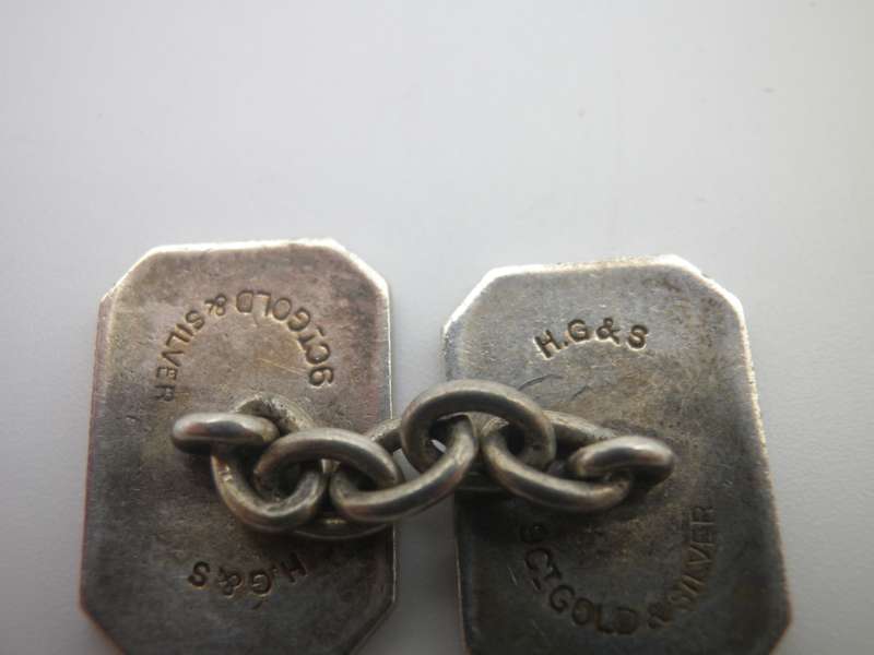 Vintage Henry Griffin & Sons 9ct Yellow Gold over Sterling Silver Cufflinks.