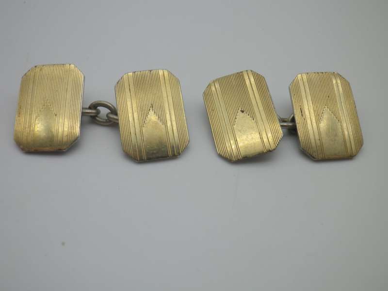 Vintage Henry Griffin & Sons 9ct Yellow Gold over Sterling Silver Cufflinks.