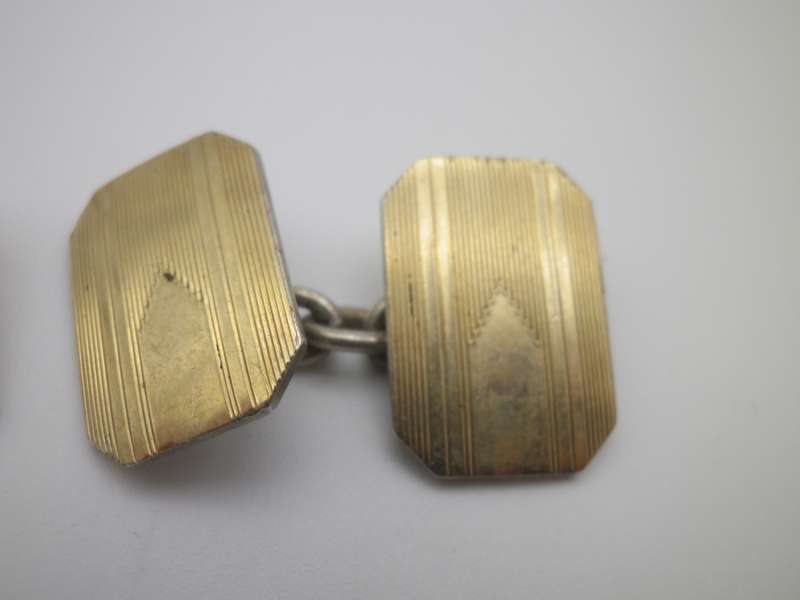 Vintage Henry Griffin & Sons 9ct Yellow Gold over Sterling Silver Cufflinks.
